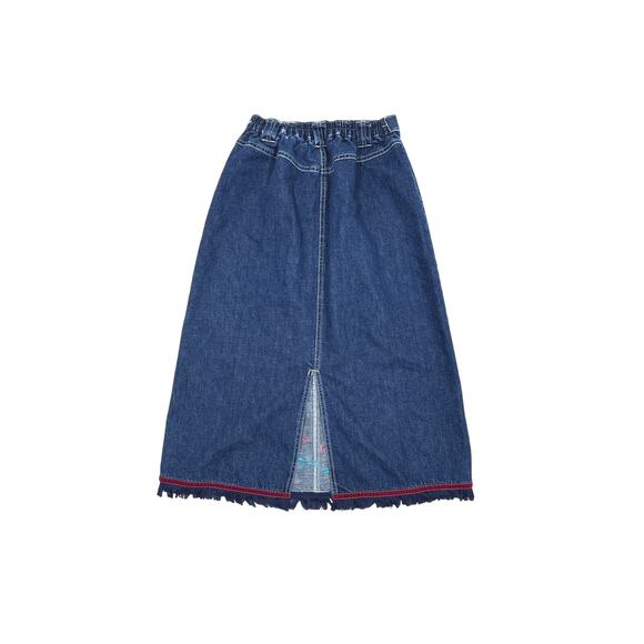 Vintage Girls L.L. Bean Embroidered Denim Skirt - Picture 4 of 5